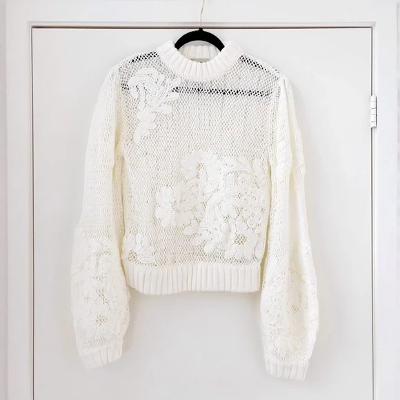 FARM Rio White Sweater - Picture 3 of 16